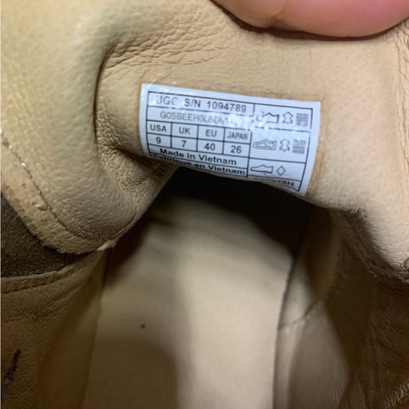 UGG Olive High-Top Sneakers in Brown sz 9 - Picture 4 of 5